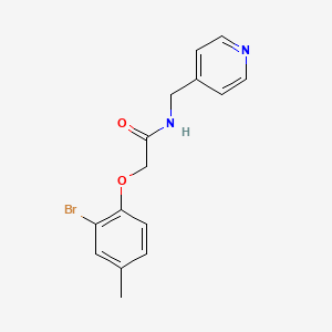 molecular formula C15H15BrN2O2 B5644487 2-(2-bromo-4-methylphenoxy)-N-(4-pyridinylmethyl)acetamide 