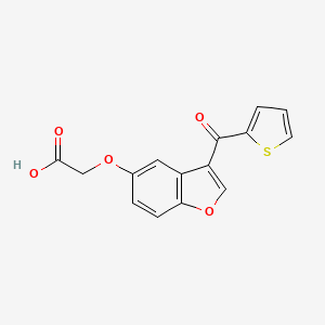 molecular formula C15H10O5S B5644516 {[3-(2-thienylcarbonyl)-1-benzofuran-5-yl]oxy}acetic acid 