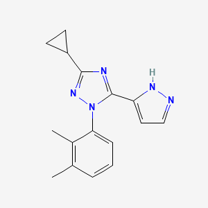 molecular formula C16H17N5 B5644538 3-cyclopropyl-1-(2,3-dimethylphenyl)-5-(1H-pyrazol-3-yl)-1H-1,2,4-triazole 