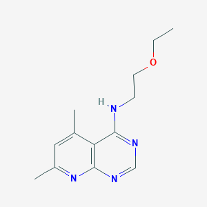 molecular formula C13H18N4O B5644555 N-(2-ethoxyethyl)-5,7-dimethylpyrido[2,3-d]pyrimidin-4-amine 