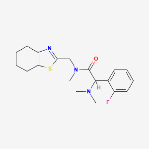 molecular formula C19H24FN3OS B5644559 2-(dimethylamino)-2-(2-fluorophenyl)-N-methyl-N-(4,5,6,7-tetrahydro-1,3-benzothiazol-2-ylmethyl)acetamide 