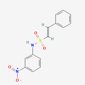 molecular formula C14H12N2O4S B5644577 N-(3-nitrophenyl)-2-phenylethylenesulfonamide 