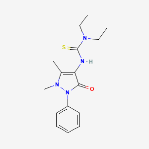 molecular formula C16H22N4OS B5644608 N'-(1,5-二甲基-3-氧代-2-苯基-2,3-二氢-1H-吡唑-4-基)-N,N-二乙基硫脲 
