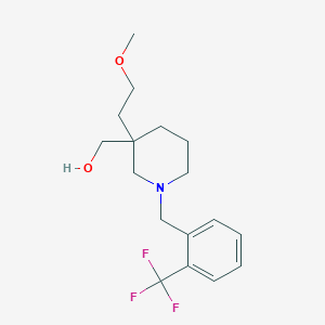 molecular formula C17H24F3NO2 B5644609 {3-(2-methoxyethyl)-1-[2-(trifluoromethyl)benzyl]-3-piperidinyl}methanol 