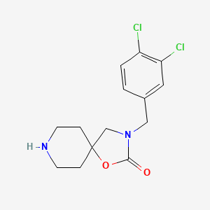 molecular formula C14H16Cl2N2O2 B5644614 3-(3,4-dichlorobenzyl)-1-oxa-3,8-diazaspiro[4.5]decan-2-one hydrochloride 