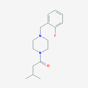 molecular formula C16H23FN2O B5644629 1-(2-fluorobenzyl)-4-(3-methylbutanoyl)piperazine 