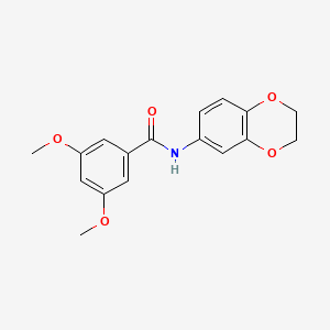 molecular formula C17H17NO5 B5644639 N-(2,3-dihydro-1,4-benzodioxin-6-yl)-3,5-dimethoxybenzamide 