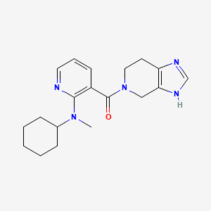 molecular formula C19H25N5O B5644701 N-cyclohexyl-N-methyl-3-(1,4,6,7-tetrahydro-5H-imidazo[4,5-c]pyridin-5-ylcarbonyl)pyridin-2-amine 