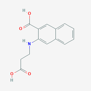 molecular formula C14H13NO4 B5644709 3-[(2-carboxyethyl)amino]-2-naphthoic acid 