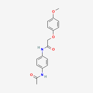 molecular formula C17H18N2O4 B5644723 N-[4-(acetylamino)phenyl]-2-(4-methoxyphenoxy)acetamide 