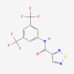 molecular formula C11H5F6N3OS B5644727 N-[3,5-双(三氟甲基)苯基]-1,2,5-噻二唑-3-甲酰胺 