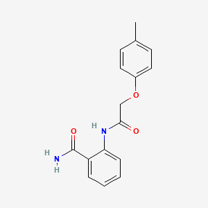 molecular formula C16H16N2O3 B5644776 2-{[(4-methylphenoxy)acetyl]amino}benzamide 