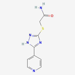 molecular formula C9H9N5OS B5644788 2-{[5-(4-pyridinyl)-4H-1,2,4-triazol-3-yl]thio}acetamide 