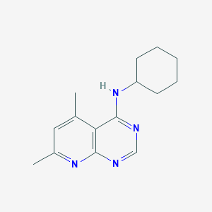molecular formula C15H20N4 B5644805 N-cyclohexyl-5,7-dimethylpyrido[2,3-d]pyrimidin-4-amine 