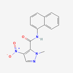molecular formula C15H12N4O3 B5644811 1-methyl-N-1-naphthyl-4-nitro-1H-pyrazole-5-carboxamide 