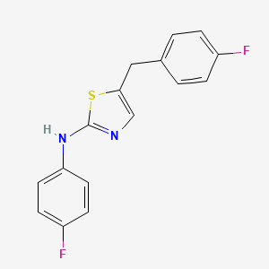molecular formula C16H12F2N2S B5644855 5-(4-fluorobenzyl)-N-(4-fluorophenyl)-1,3-thiazol-2-amine 
