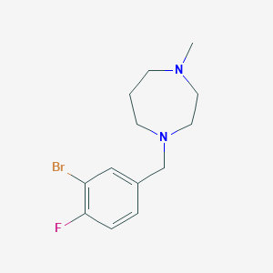 molecular formula C13H18BrFN2 B5644864 1-(3-bromo-4-fluorobenzyl)-4-methyl-1,4-diazepane 