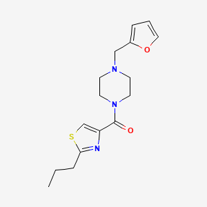 molecular formula C16H21N3O2S B5644874 1-(2-furylmethyl)-4-[(2-propyl-1,3-thiazol-4-yl)carbonyl]piperazine 