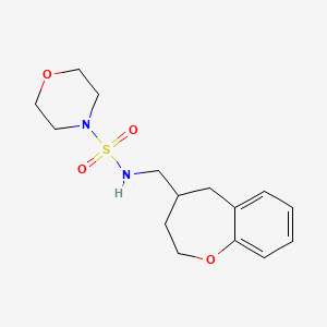 molecular formula C15H22N2O4S B5644894 N-(2,3,4,5-tetrahydro-1-benzoxepin-4-ylmethyl)morpholine-4-sulfonamide 