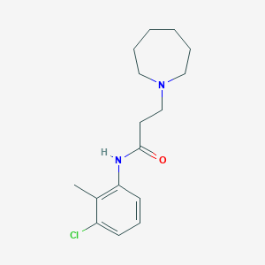 molecular formula C16H23ClN2O B5644902 3-(1-azepanyl)-N-(3-chloro-2-methylphenyl)propanamide 