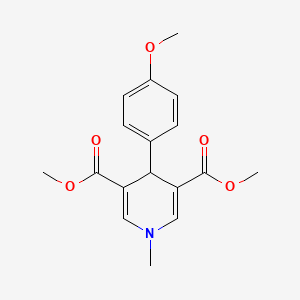 molecular formula C17H19NO5 B5644906 dimethyl 4-(4-methoxyphenyl)-1-methyl-1,4-dihydro-3,5-pyridinedicarboxylate 