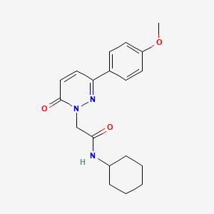 molecular formula C19H23N3O3 B5644912 N-cyclohexyl-2-[3-(4-methoxyphenyl)-6-oxo-1(6H)-pyridazinyl]acetamide 
