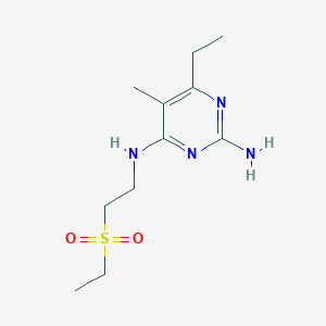molecular formula C11H20N4O2S B5644925 6-ethyl-N~4~-[2-(ethylsulfonyl)ethyl]-5-methylpyrimidine-2,4-diamine 