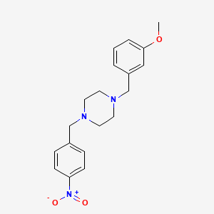 molecular formula C19H23N3O3 B5644931 1-(3-methoxybenzyl)-4-(4-nitrobenzyl)piperazine 