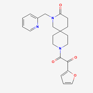 molecular formula C21H23N3O4 B5644938 9-[2-furyl(oxo)acetyl]-2-(pyridin-2-ylmethyl)-2,9-diazaspiro[5.5]undecan-3-one 