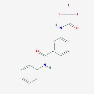 molecular formula C16H13F3N2O2 B5644959 N-(2-methylphenyl)-3-[(trifluoroacetyl)amino]benzamide 