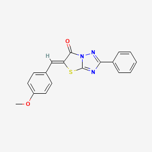 molecular formula C18H13N3O2S B5644962 5-(4-methoxybenzylidene)-2-phenyl[1,3]thiazolo[3,2-b][1,2,4]triazol-6(5H)-one CAS No. 58755-08-1