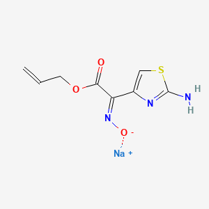 B564497 (2-Aminothiazol-4-yl)[(Z)-sodiooxyimino]acetic acid allyl ester CAS No. 104797-49-1