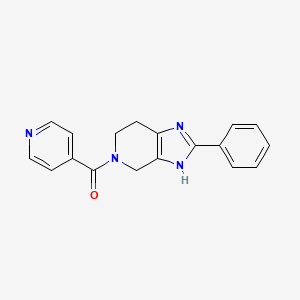 molecular formula C18H16N4O B5644990 5-isonicotinoyl-2-phenyl-4,5,6,7-tetrahydro-1H-imidazo[4,5-c]pyridine 