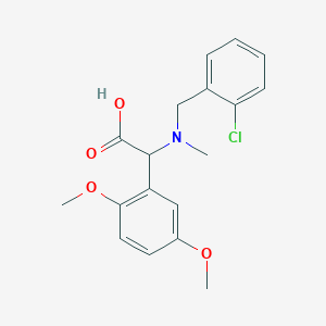 molecular formula C18H20ClNO4 B5645004 [(2-chlorobenzyl)(methyl)amino](2,5-dimethoxyphenyl)acetic acid 