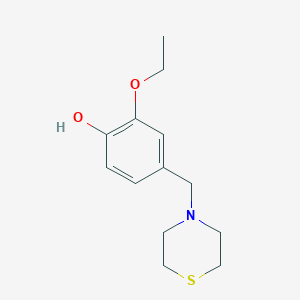 molecular formula C13H19NO2S B5645017 2-ethoxy-4-(4-thiomorpholinylmethyl)phenol 
