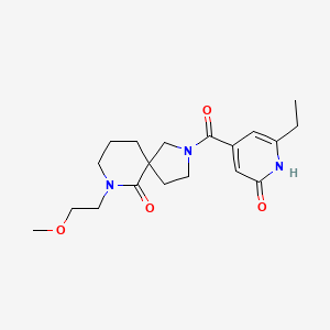 molecular formula C19H27N3O4 B5645049 2-[(6-ethyl-2-oxo-1,2-dihydropyridin-4-yl)carbonyl]-7-(2-methoxyethyl)-2,7-diazaspiro[4.5]decan-6-one 