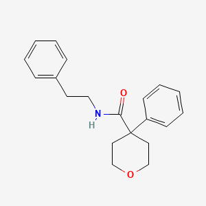 molecular formula C20H23NO2 B5645063 4-phenyl-N-(2-phenylethyl)tetrahydro-2H-pyran-4-carboxamide 