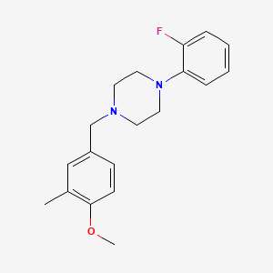 molecular formula C19H23FN2O B5645074 1-(2-fluorophenyl)-4-(4-methoxy-3-methylbenzyl)piperazine 