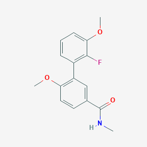 molecular formula C16H16FNO3 B5645082 2'-fluoro-3',6-dimethoxy-N-methylbiphenyl-3-carboxamide 