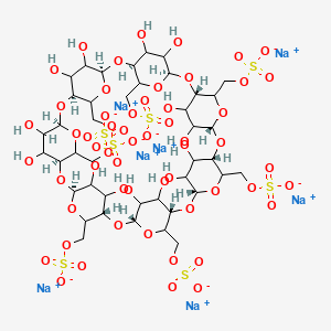molecular formula C42H63Na7O56S7 B564511 6-O-Sulfo-b-cyclodextrin sodium salt CAS No. 197587-31-8