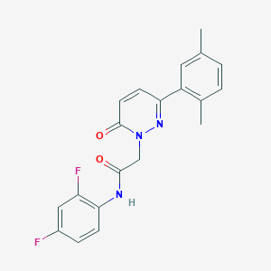 molecular formula C20H17F2N3O2 B5645129 N-(2,4-difluorophenyl)-2-[3-(2,5-dimethylphenyl)-6-oxo-1(6H)-pyridazinyl]acetamide 