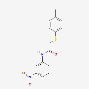 molecular formula C15H14N2O3S B5645134 2-[(4-methylphenyl)thio]-N-(3-nitrophenyl)acetamide 
