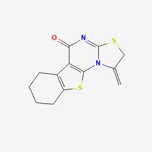 molecular formula C13H12N2OS2 B5645150 1-methylene-1,2,6,7,8,9-hexahydro-5H-[1]benzothieno[3,2-e][1,3]thiazolo[3,2-a]pyrimidin-5-one 