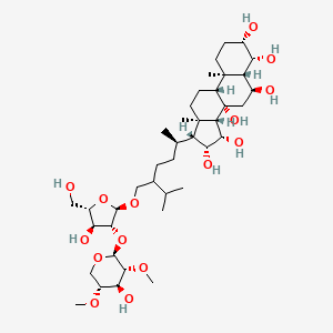 (3S,4R,5S,6S,8S,9R,10S,13R,14S,15S,16R,17R)-17-[(2R)-5-[[(2R,3R,4S,5S)-4-hydroxy-3-[(2S,3R,4S,5R)-4-hydroxy-3,5-dimethoxyoxan-2-yl]oxy-5-(hydroxymethyl)oxolan-2-yl]oxymethyl]-6-methylheptan-2-yl]-10,13-dimethyl-1,2,3,4,5,6,7,9,11,12,14,15,16,17-tetradecahydrocyclopenta[a]phenanthrene-3,4,6,8,15,16-hexol