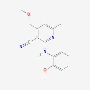 molecular formula C16H17N3O2 B5645174 4-(methoxymethyl)-2-[(2-methoxyphenyl)amino]-6-methylnicotinonitrile 
