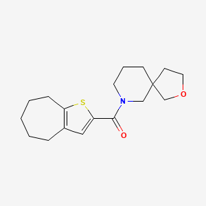molecular formula C18H25NO2S B5645194 7-(5,6,7,8-tetrahydro-4H-cyclohepta[b]thien-2-ylcarbonyl)-2-oxa-7-azaspiro[4.5]decane 