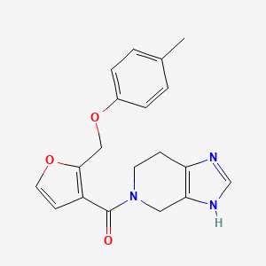 molecular formula C19H19N3O3 B5645275 5-{2-[(4-methylphenoxy)methyl]-3-furoyl}-4,5,6,7-tetrahydro-1H-imidazo[4,5-c]pyridine 