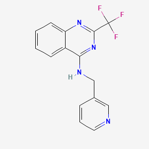 molecular formula C15H11F3N4 B5645282 N-(3-pyridinylmethyl)-2-(trifluoromethyl)-4-quinazolinamine 