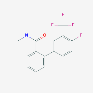 molecular formula C16H13F4NO B5645300 4'-fluoro-N,N-dimethyl-3'-(trifluoromethyl)biphenyl-2-carboxamide 