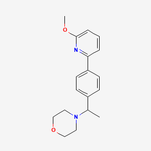 molecular formula C18H22N2O2 B5645314 4-{1-[4-(6-methoxypyridin-2-yl)phenyl]ethyl}morpholine 